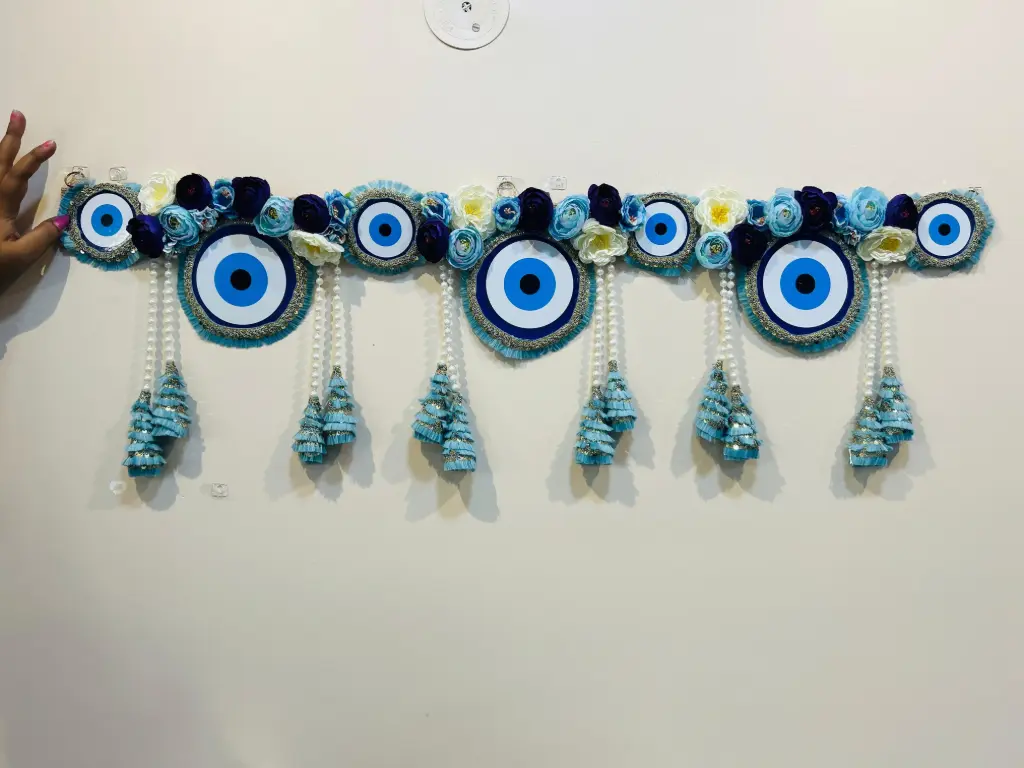 Evil Eye Floral Toran – For Protection & Positivity