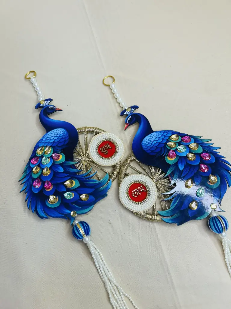 Royal Peacock Shubh-Labh Hanging (Set of 2)