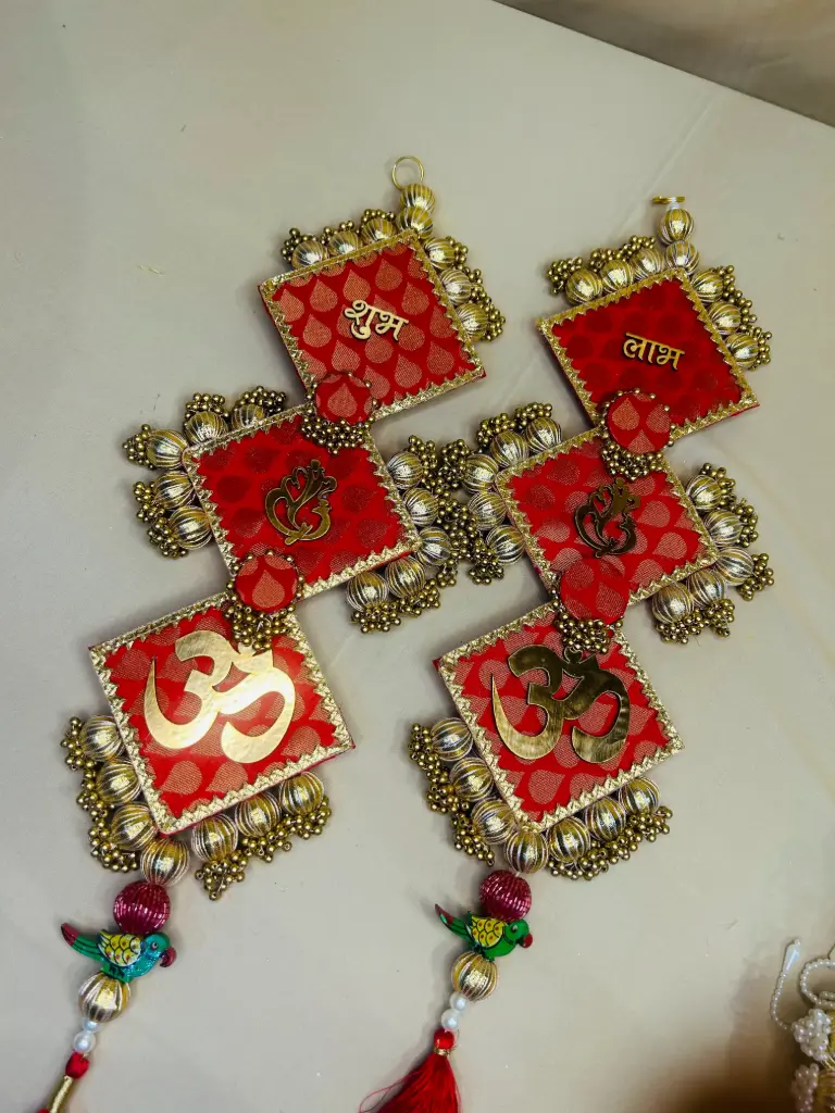 BlessAura Shubh Labh Om & Ganesha Decorative Wall Hanging