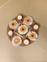 Daisy Delight Tealight Rangoli Mat – Handcrafted Floral Decor