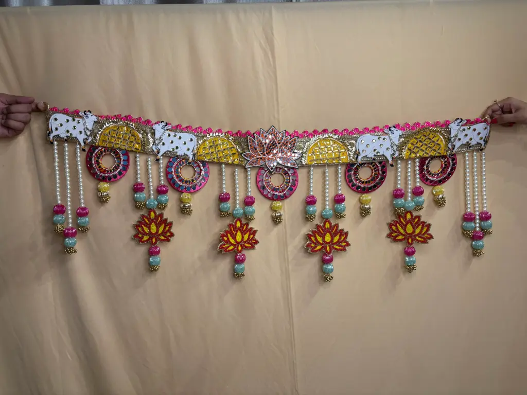 Sacred Lotus Cow Toran Bandhanwar