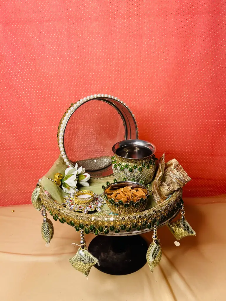 🌙 Heer – The Emerald Thali Set