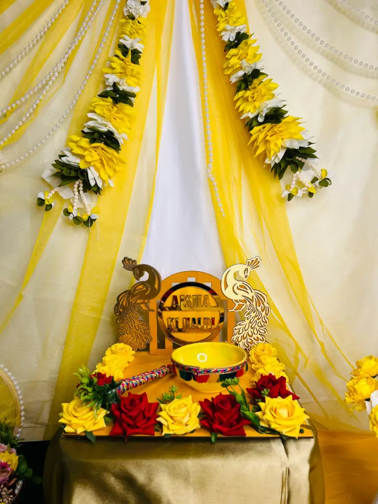 Royal Peacock Haldi Ceremony Platter