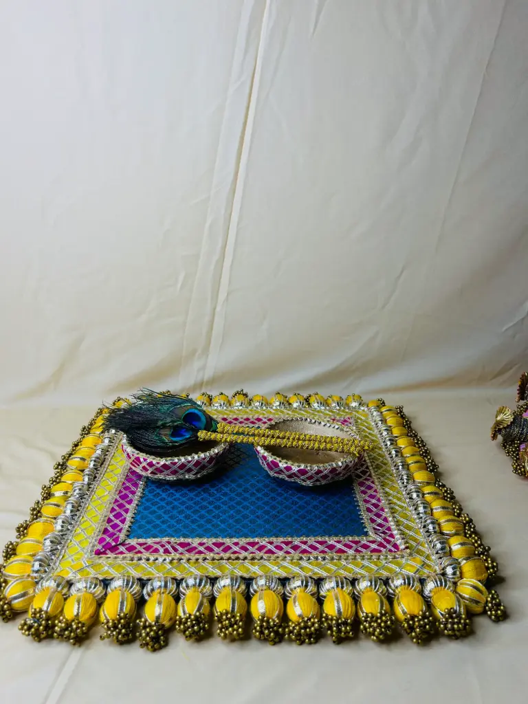 Peacock Aura Haldi Ritual Platter