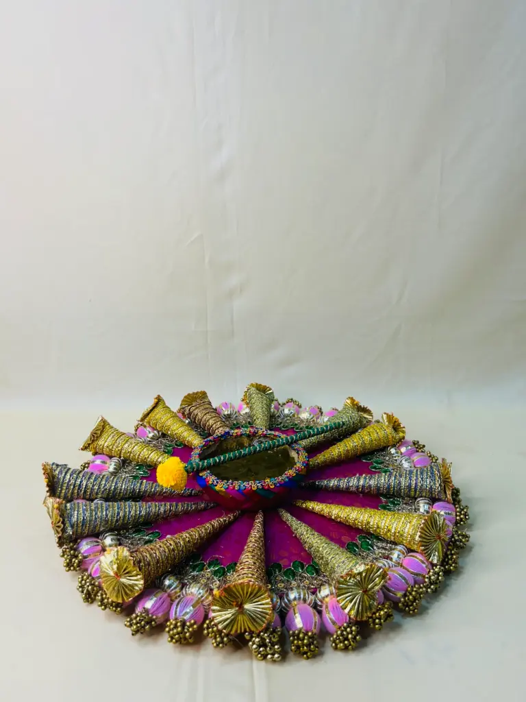 Royal Blossom Cone Mehendi Platter