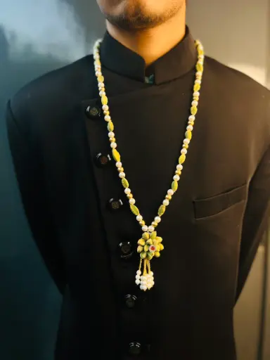 Royal Elaichi Pearl Groom Mala🟢(50Pcs)