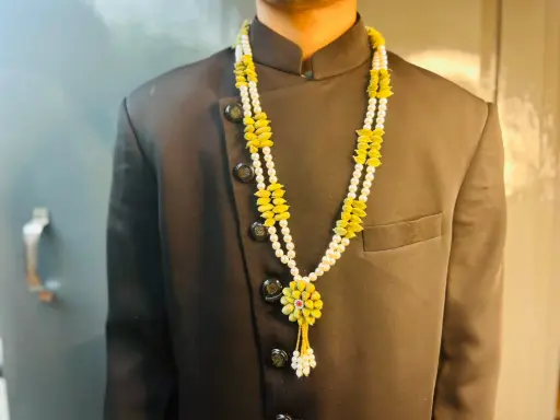 Elaichi Floral Luxe Pearl Groom Mala🌼(50Pcs)