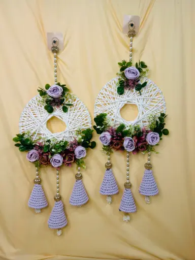 Lavender Bloom Drops Tassel Wall/Door Hanging – Set of 2