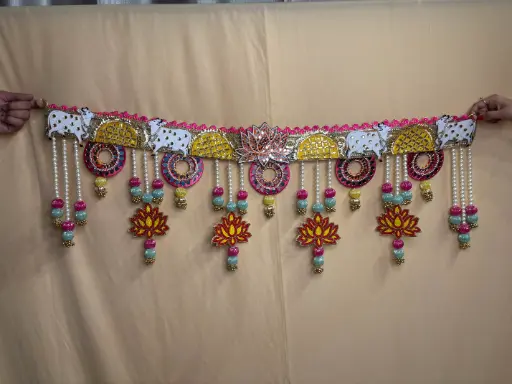 Sacred Lotus Cow Toran Bandhanwar