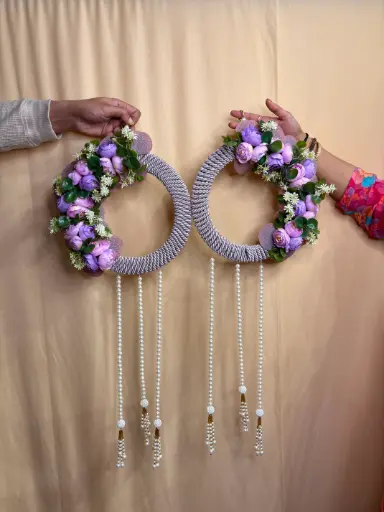 💜 Lavender Bliss Floral Hoops